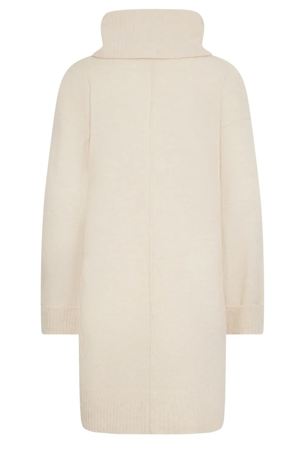 LTS Tall Ivory White Boxy Roll Neck Jumper