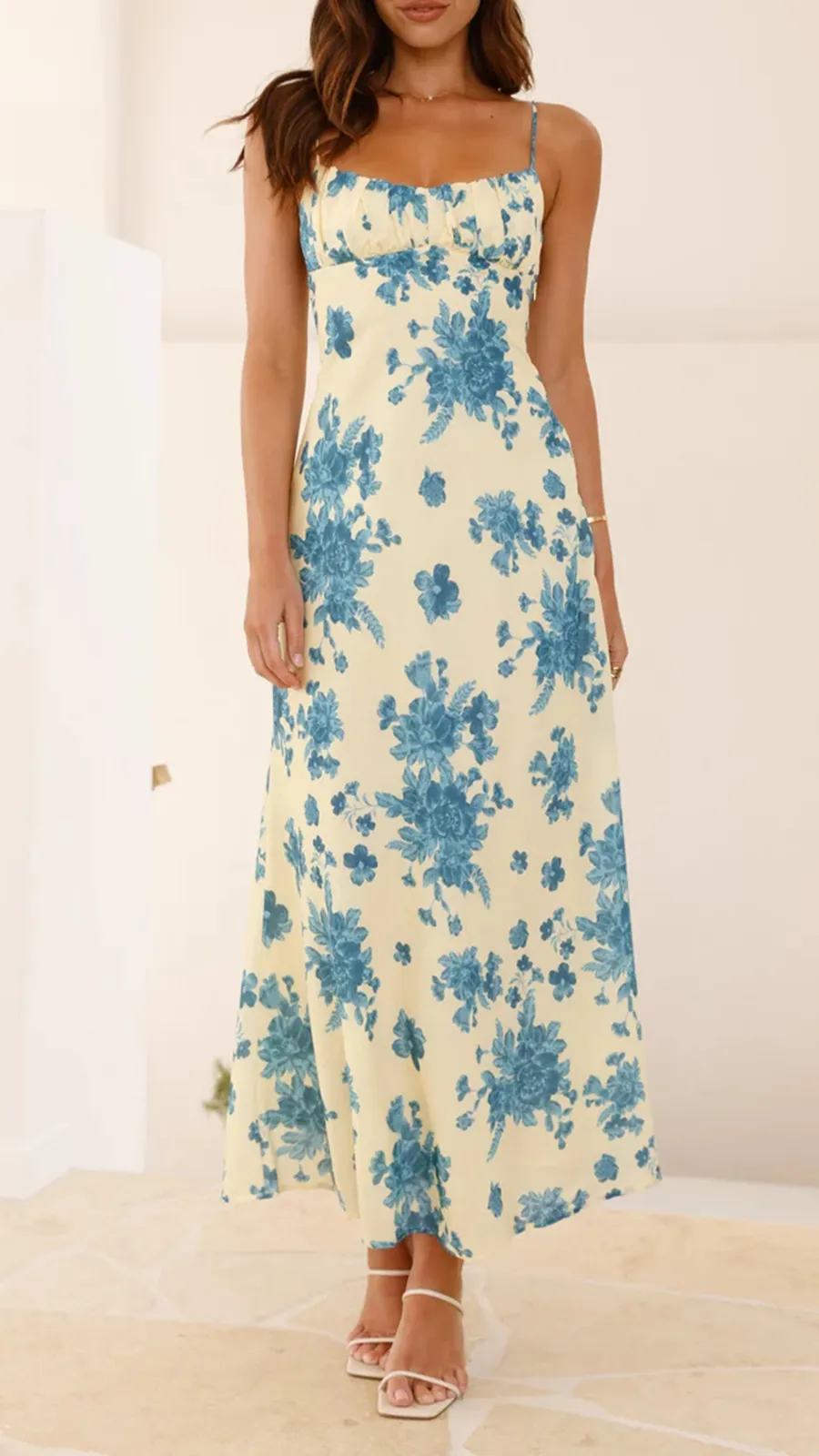 Floral Strap Midi Dress