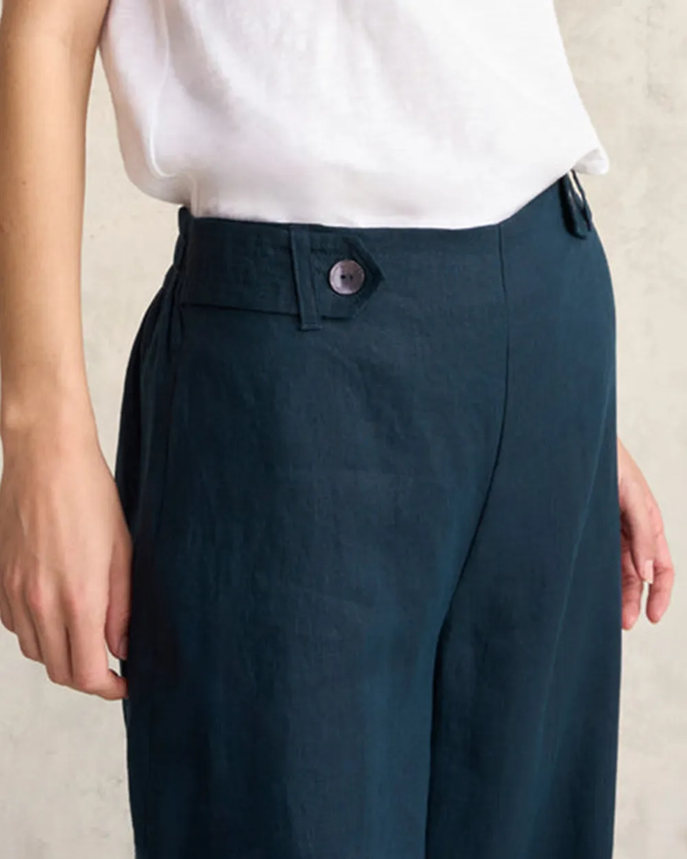 Wide Leg Linen Trousers