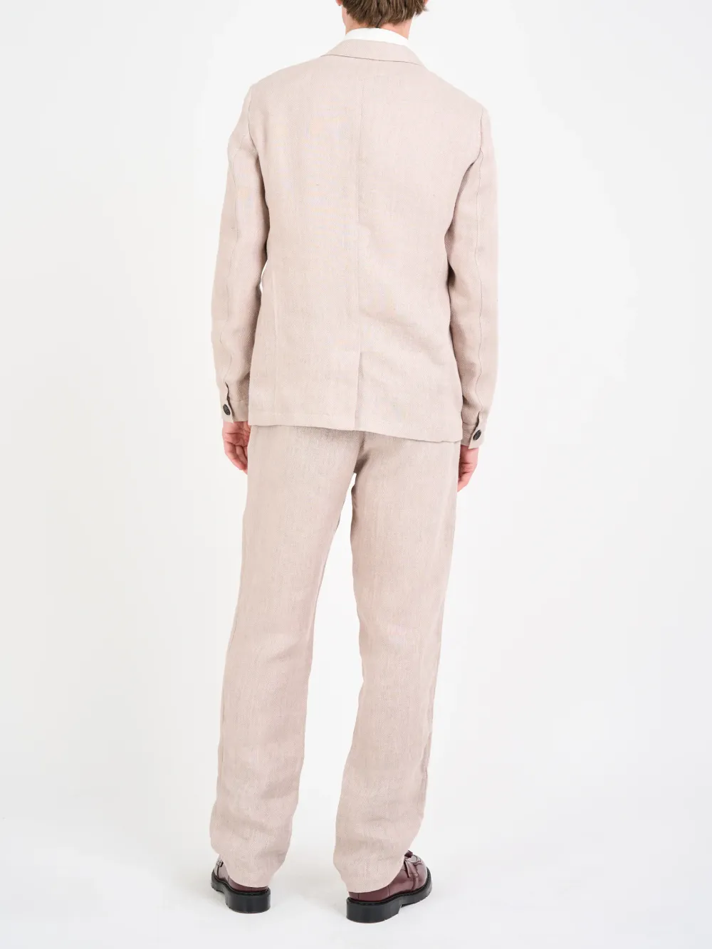 Pink Casual Style Lapel Linen Blazers