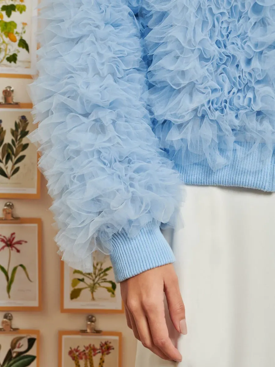 Casual Tulle Bomber Jacket