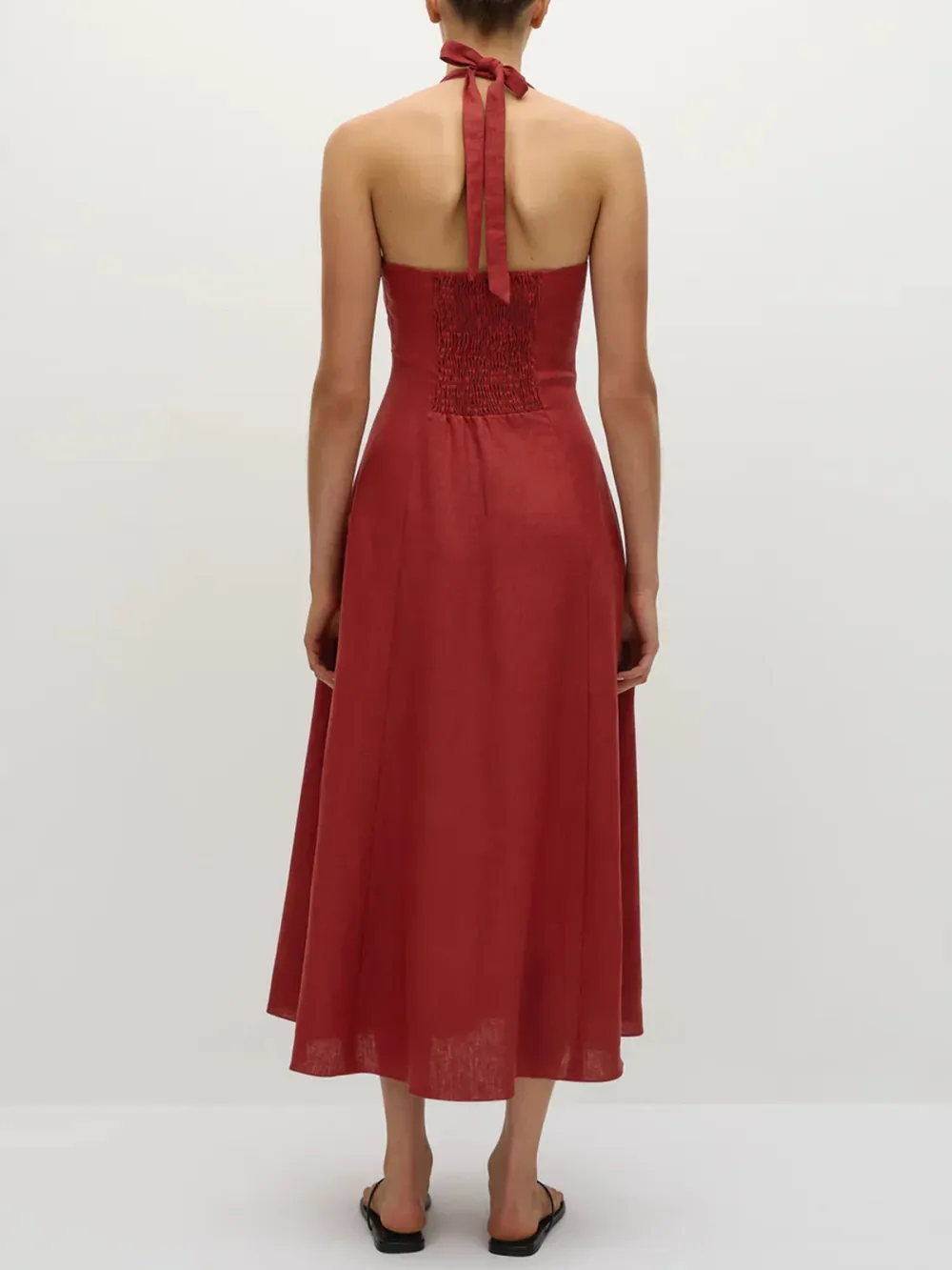 Casual Style Midi Dress Red