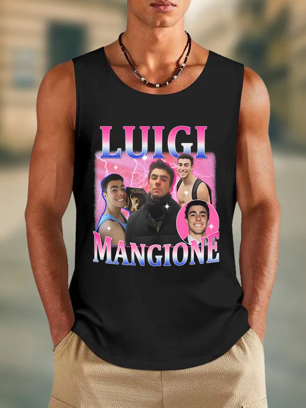 Men'S I Love Italian Boys Abolish The Death Penalty Round Neck Cotton Vest