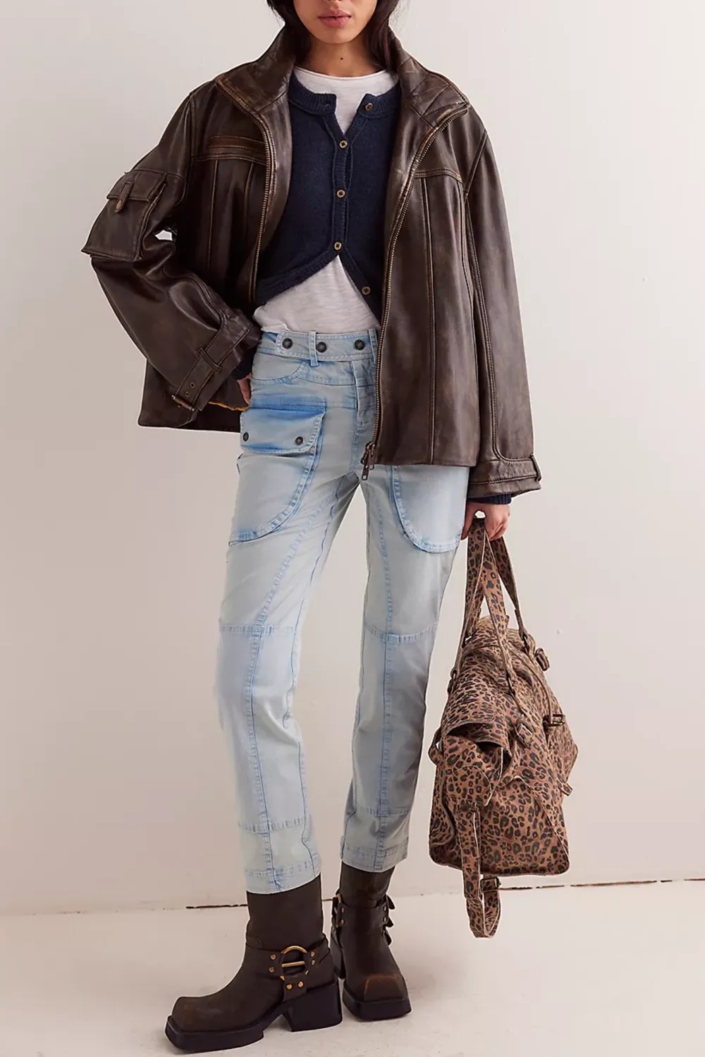 Cargo Pocket Moto Pants