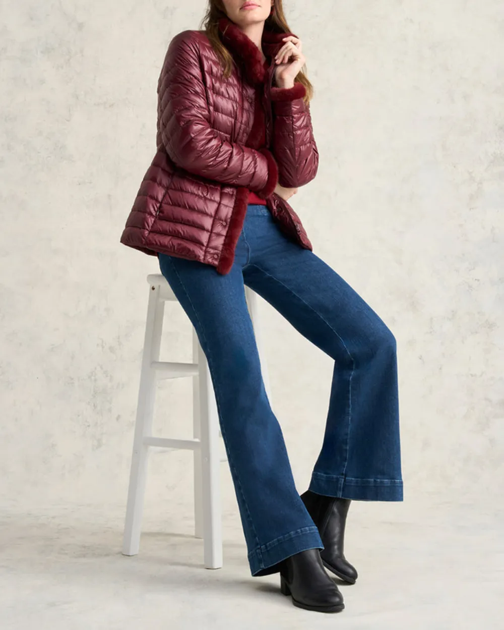 Faux Fur Trim Puffer