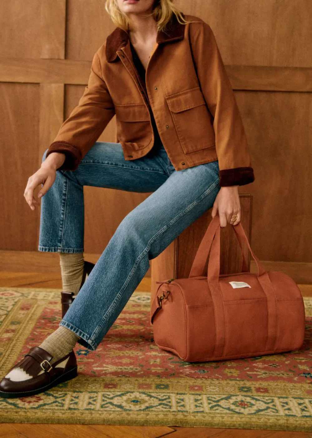 Apricot Short Denim Jacket