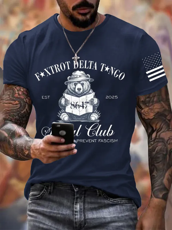 Men'S T-Shirt Men'S Fashion Printed Casual T-Shirt