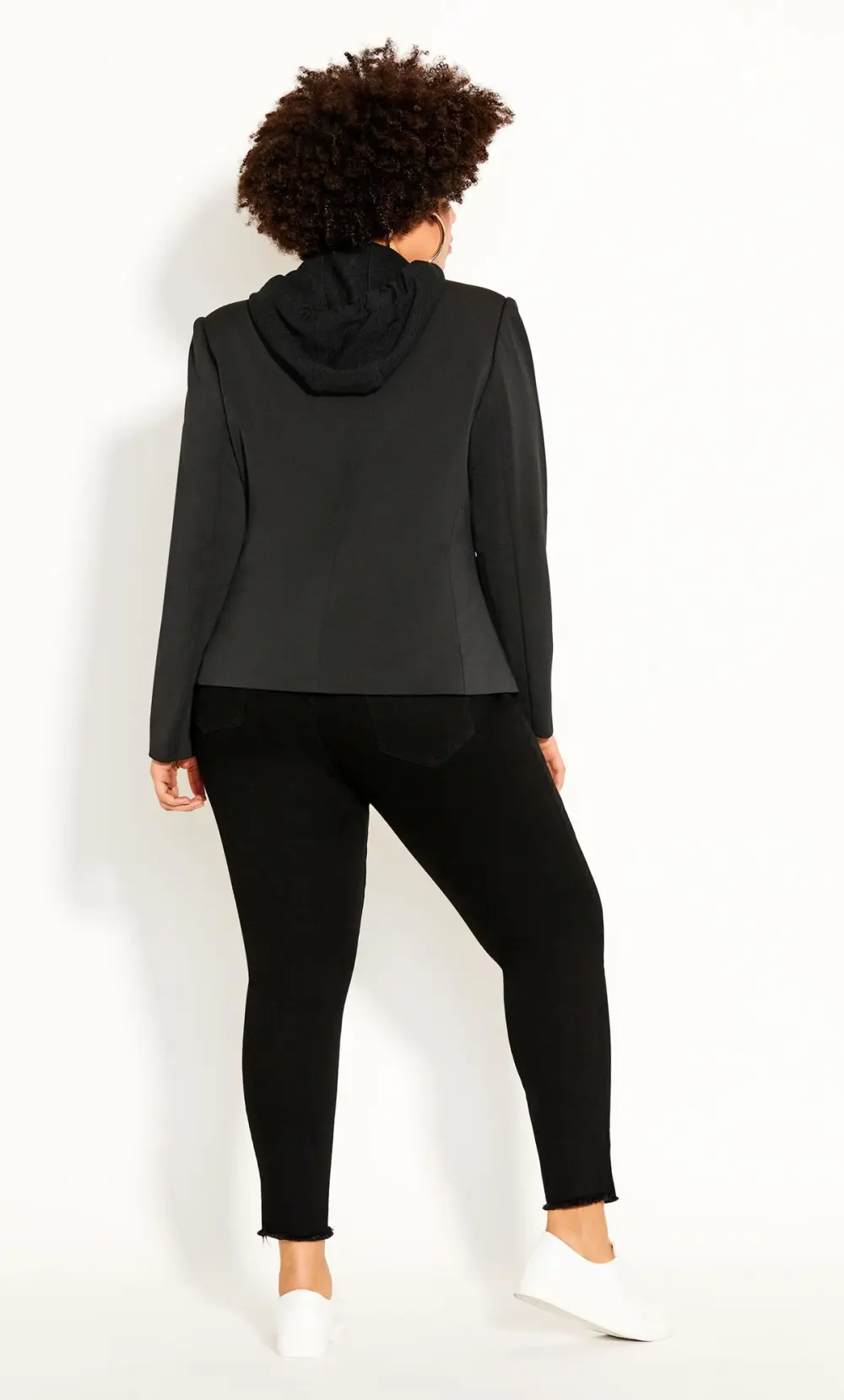 Evans Black Versatile Hoodie Jacket