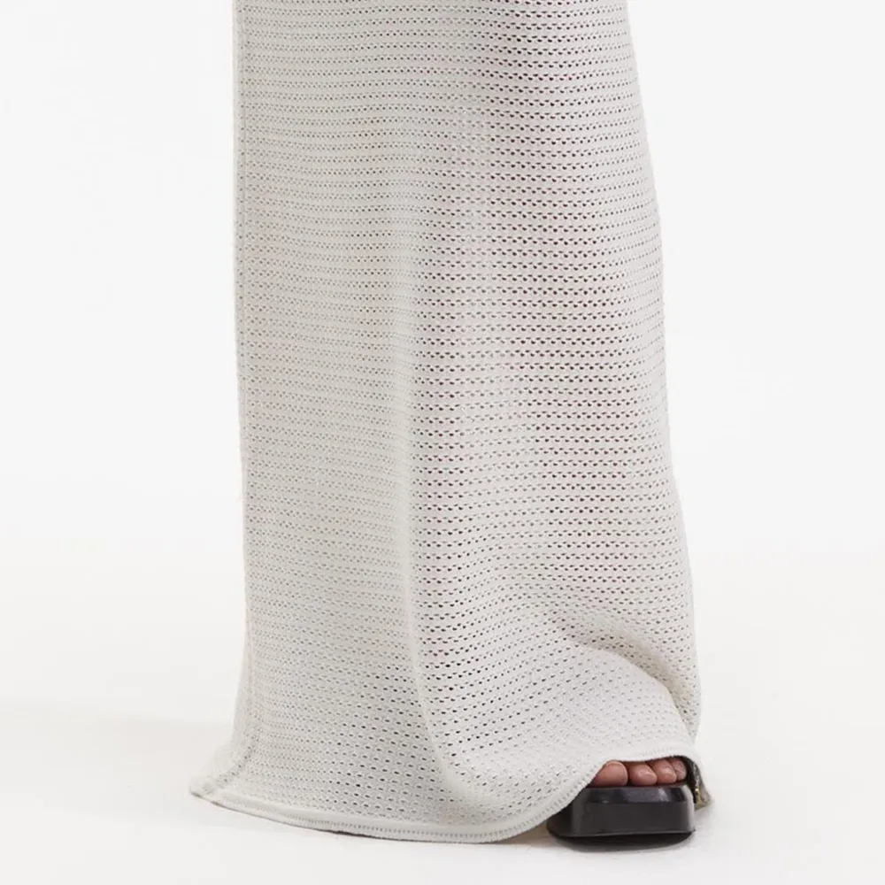 White Crochet Maxi Skirt