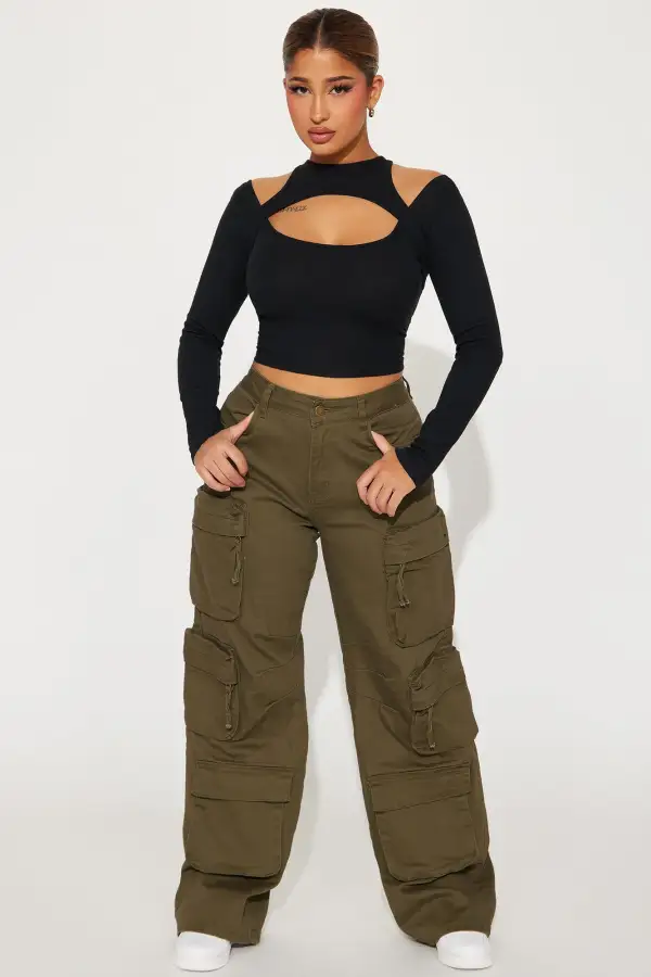 Chloe Cut Out Top - Black