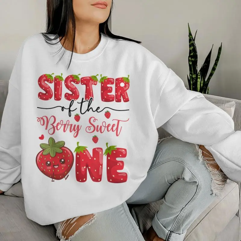 Sister Of The Berry Sweet One Strawberry First Birthday Women Sweatshirt