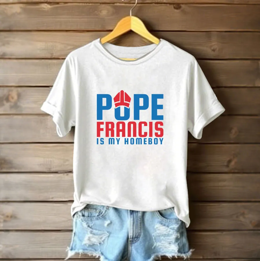 Women's Pf Is My Homeboy Print Short Sleeve Round Neck Cotton T-Shirt