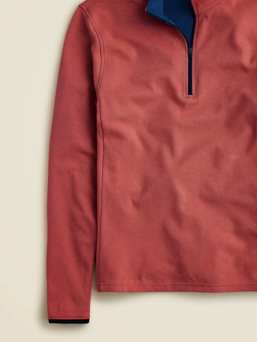 Red Quarter Zip Fleece Lined Sweatshirt