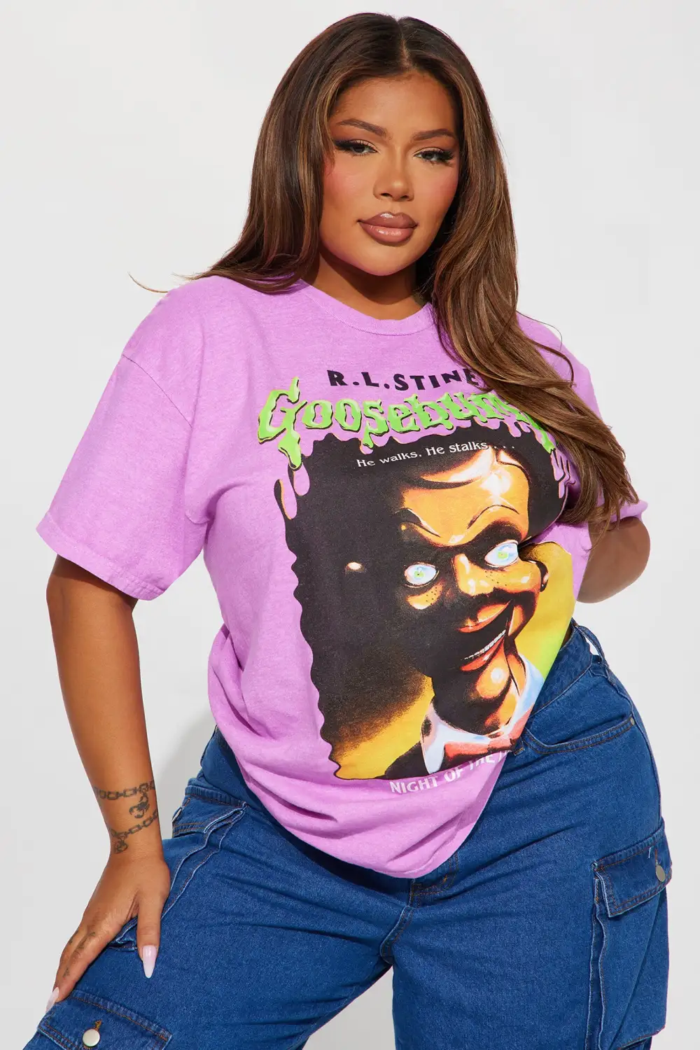 Dangerous Dummy Goosebumps Graphic Tee - Pink