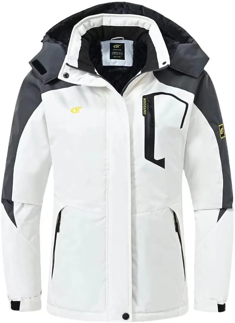 Women's Skiing Snowboarding Jackets Fleece Hood Mountain Snow Coat