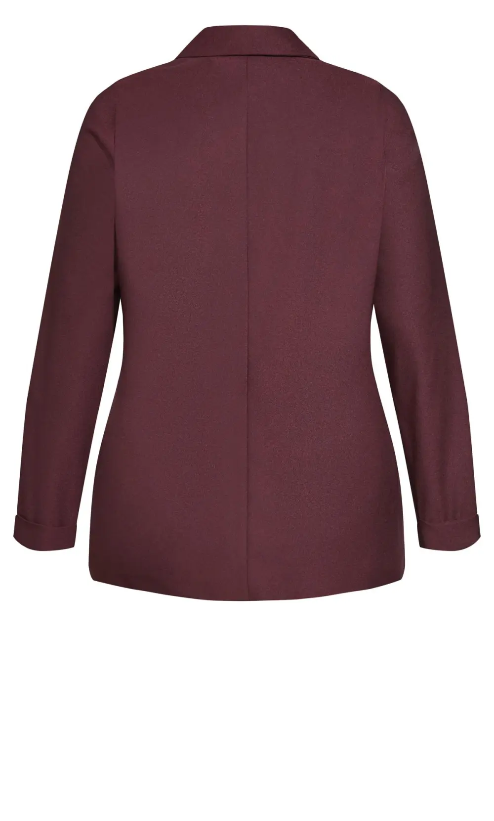 Evans  Burgundy Red Satin Back Crepe Blazer