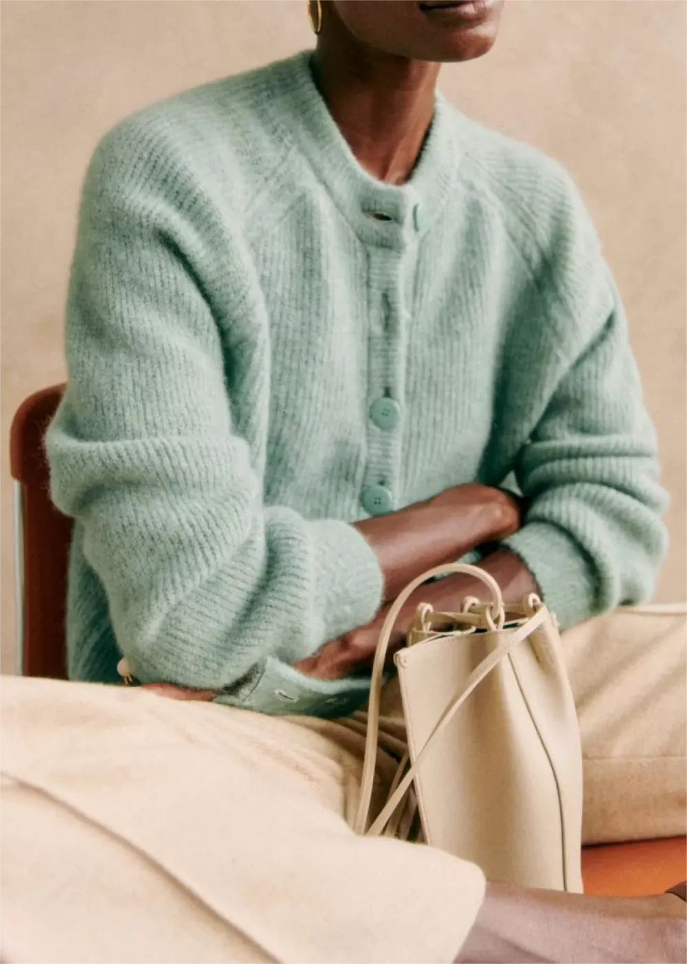 Neo Mint Button Up Cardigan