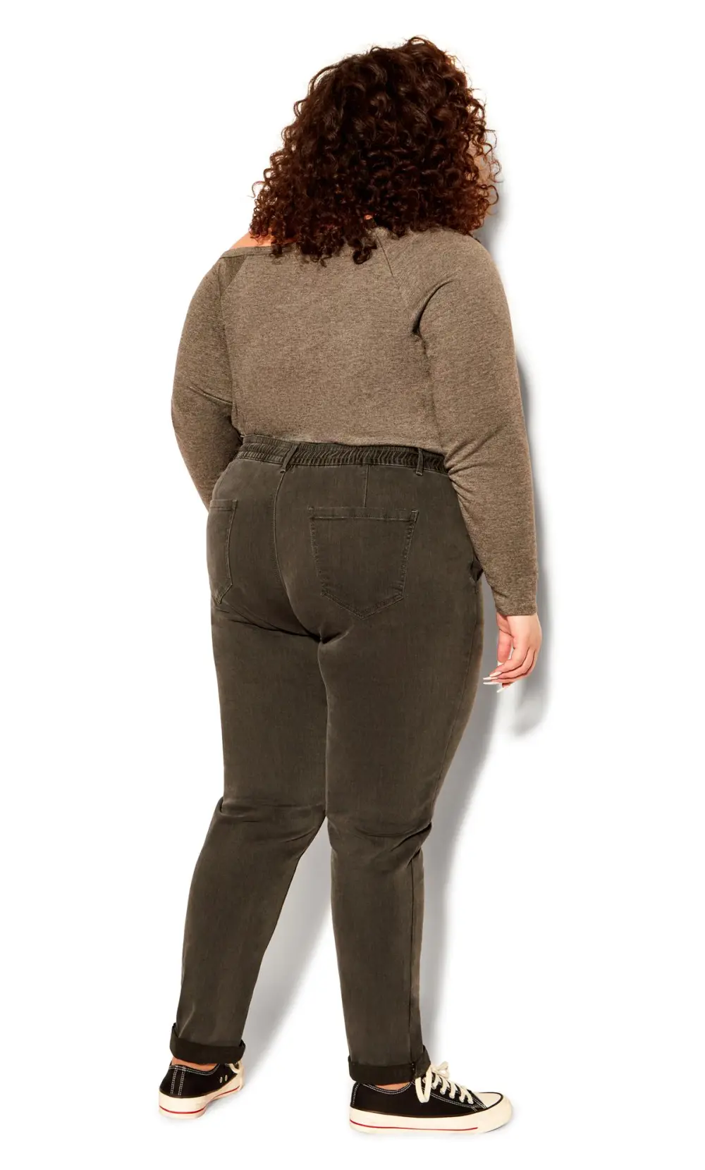 Evans Black Washed Distressed Drawstring Jeans