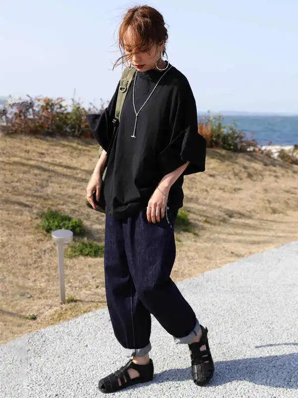 Original Solid Color Casual Flared Sleeve Loose T-Shirts