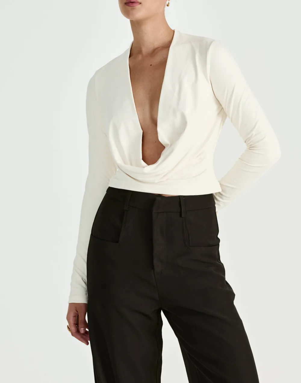 Creative Square Pocket Women's Wide Leg Pants