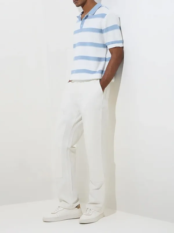 Striped Short Sleeve Polo Shirt