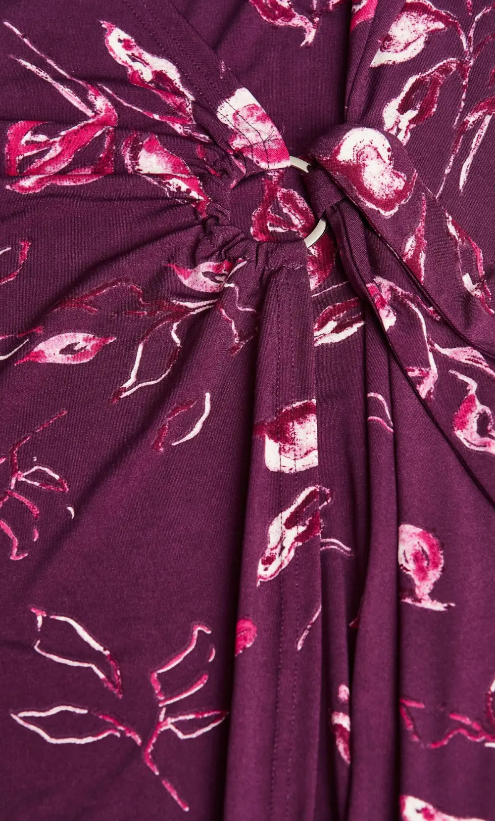 Evans Purple Floral Print Wrap Dress