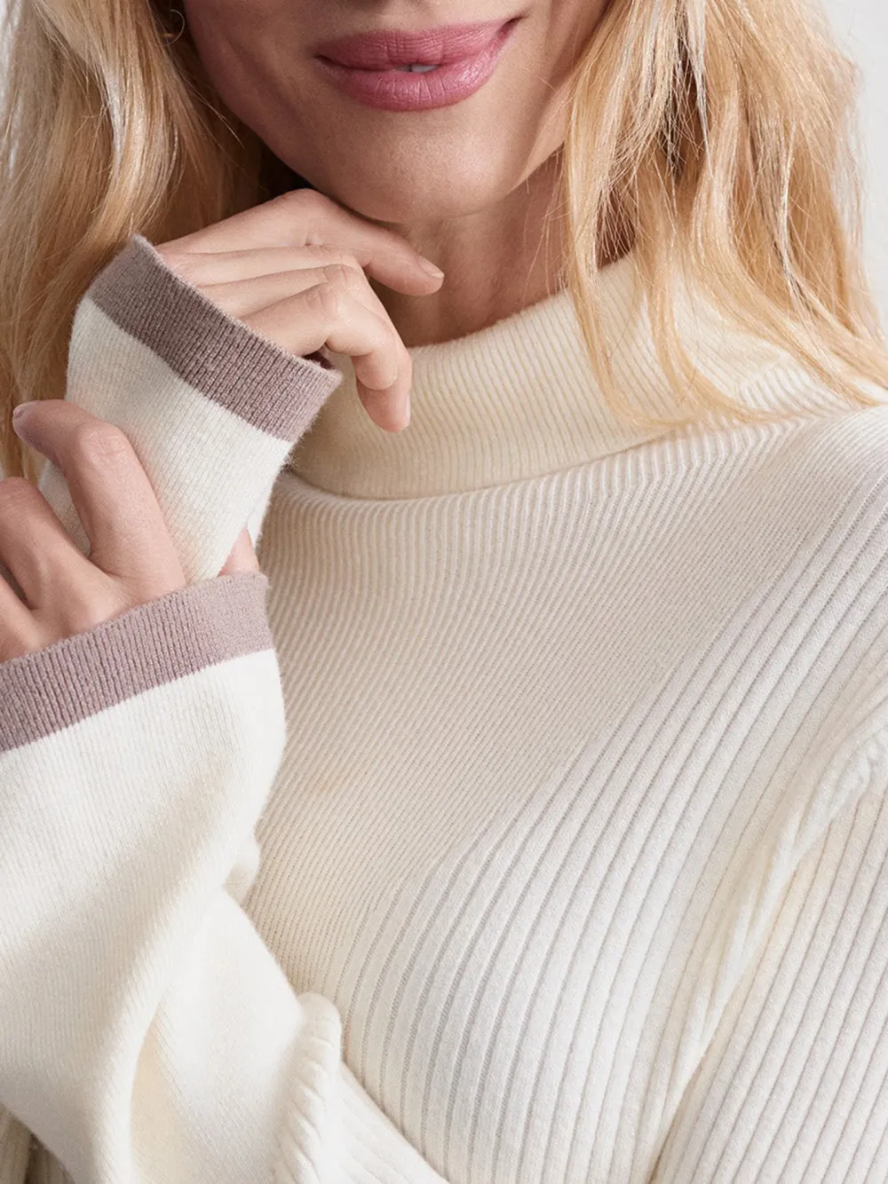 Rib Knit High-Neck Top