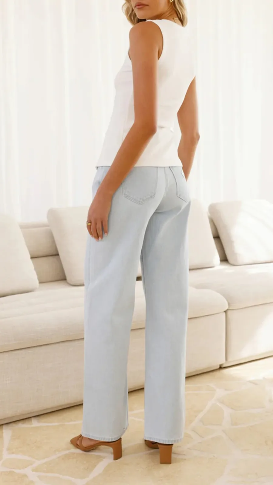 Sleeveless Top With Side Buttons