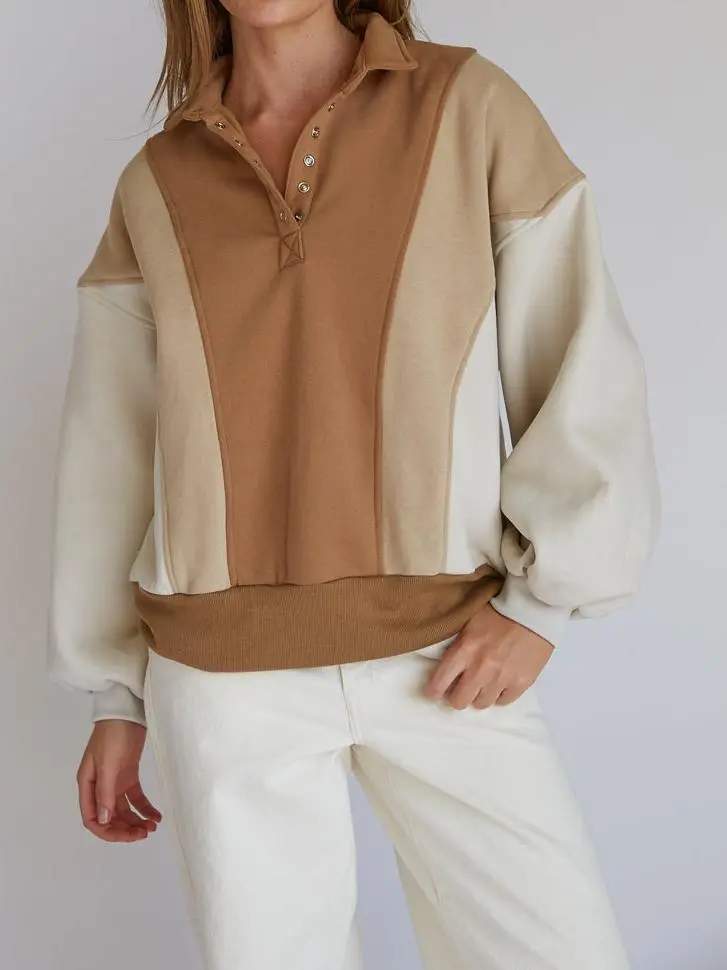 Ivy Quarter Button Pullover Sweatshirt