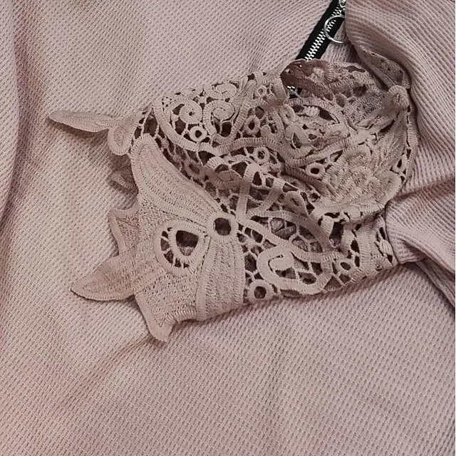 Blouse Women's Black White Solid Color Lace Lace Zipper Home Daily Basic S