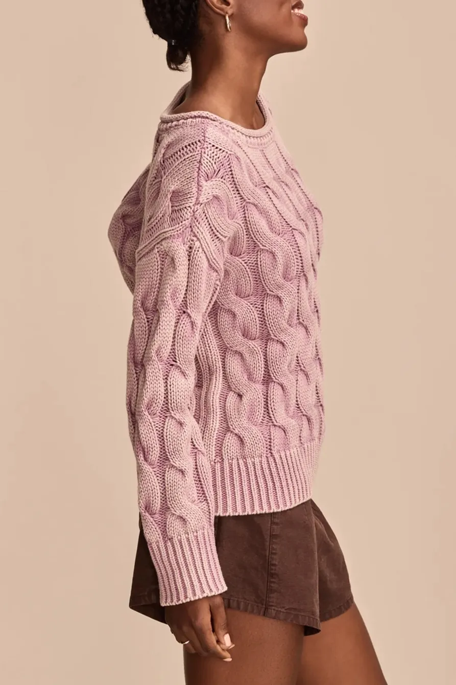 Elderberry Cable Sweater Pullover