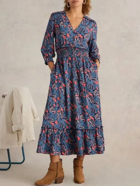 Shirred Jersey Dress