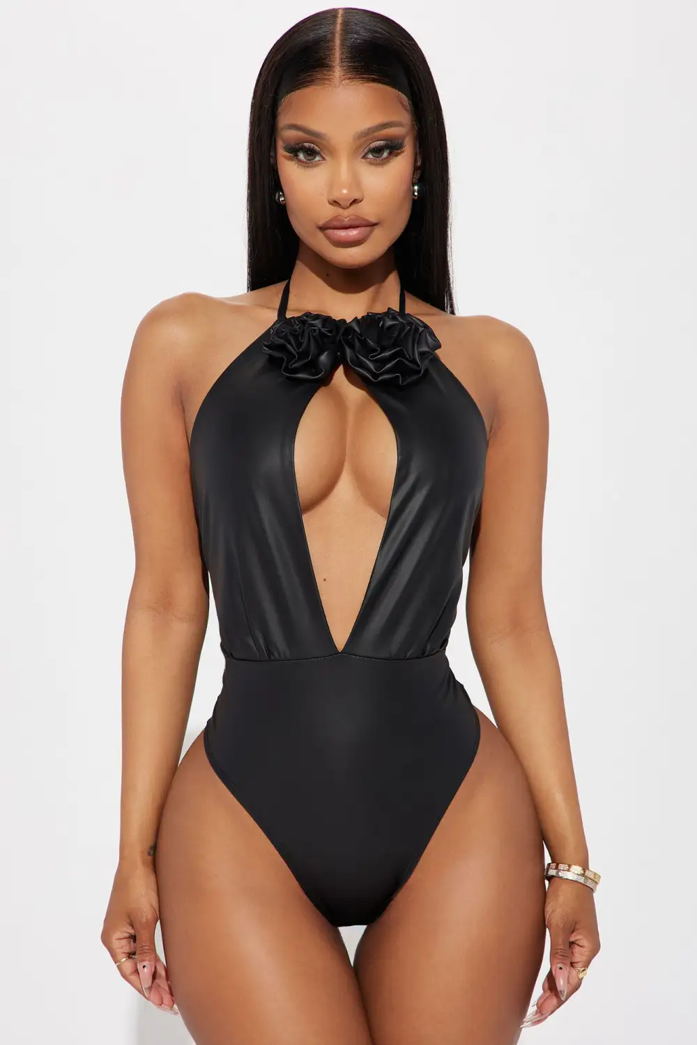 Carmelita Cut Out Bodysuit - Black