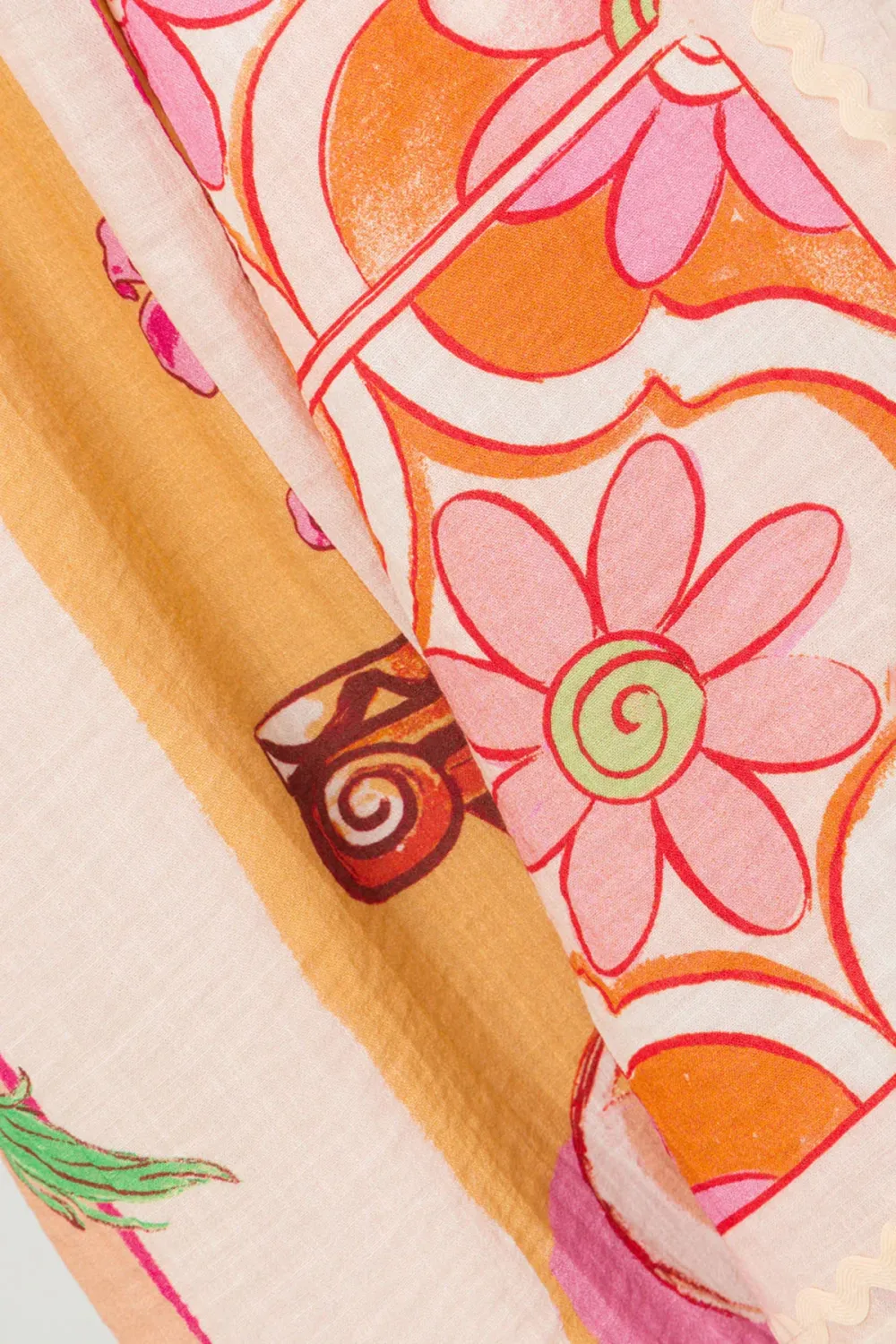 Patchwork Print Wide Leg Palazzo Pants