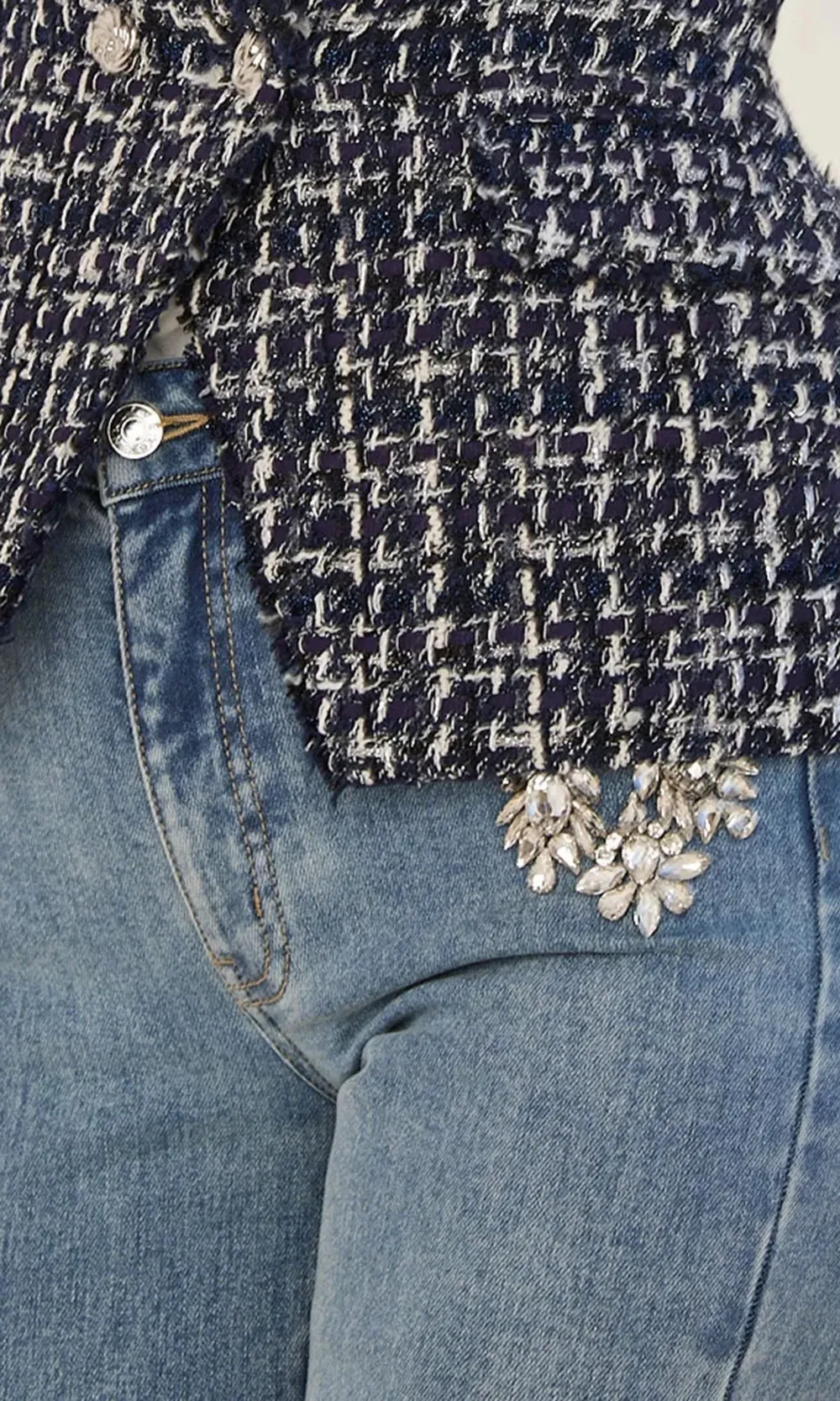 Casual Tweed Long Sleeve Blazer