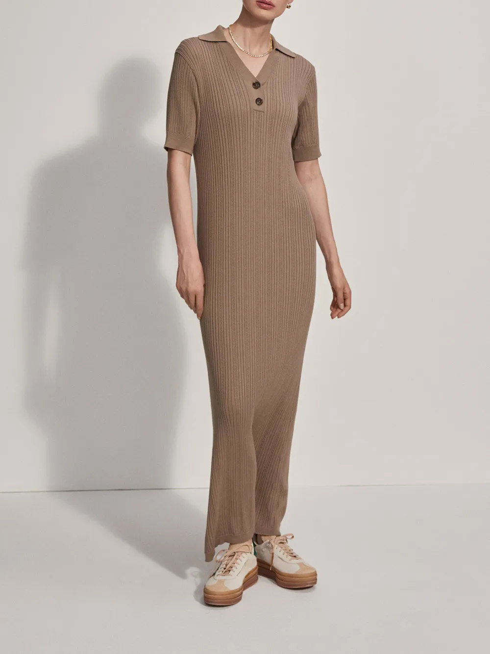 Stretch Slim Knit Maxi Dress