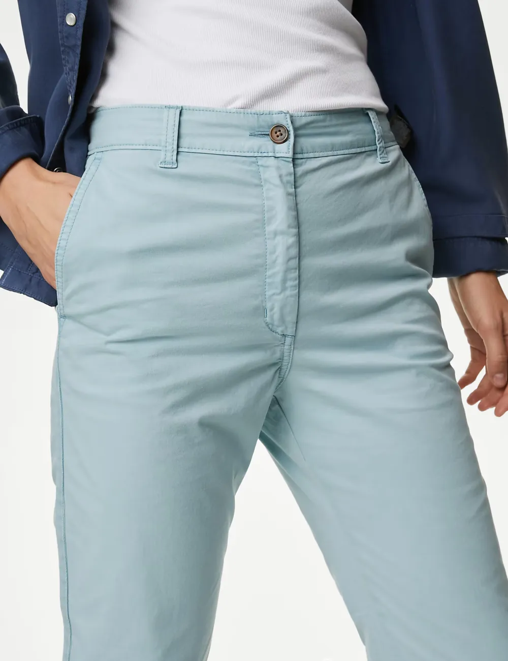 Cotton Rich Tea Dyed Slim Fit Chinos Grey