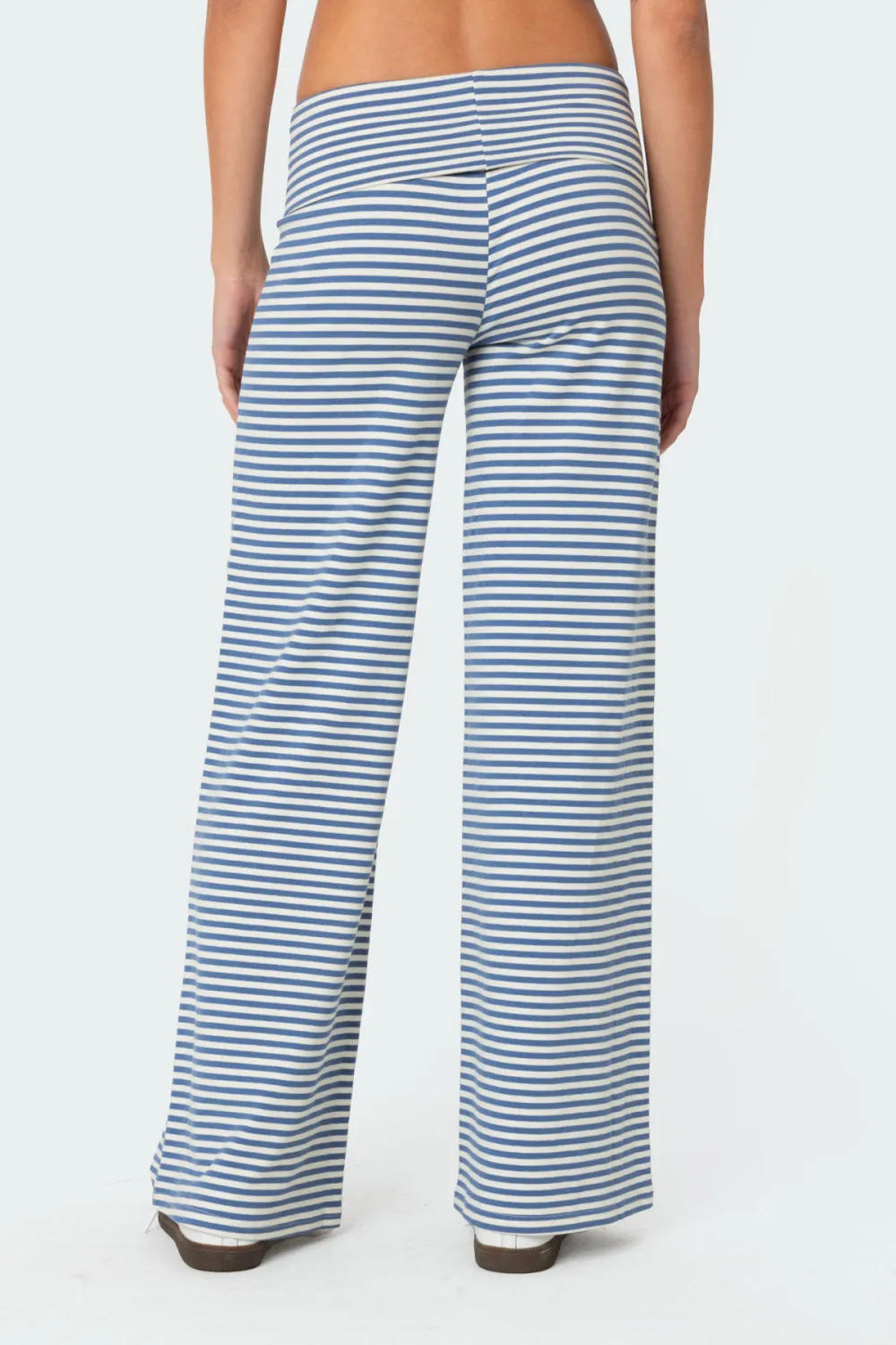 Striped Fold Over Pants