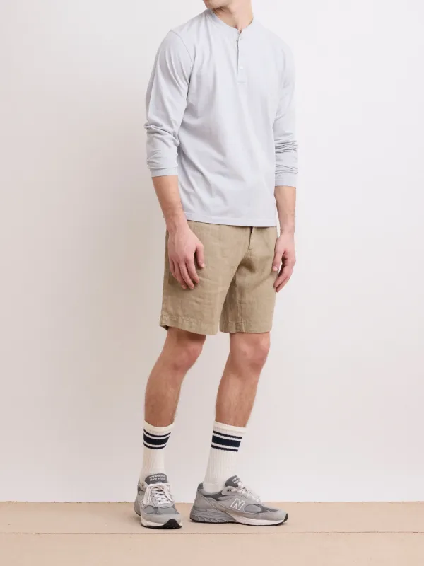 Men's Beige Linen Shorts