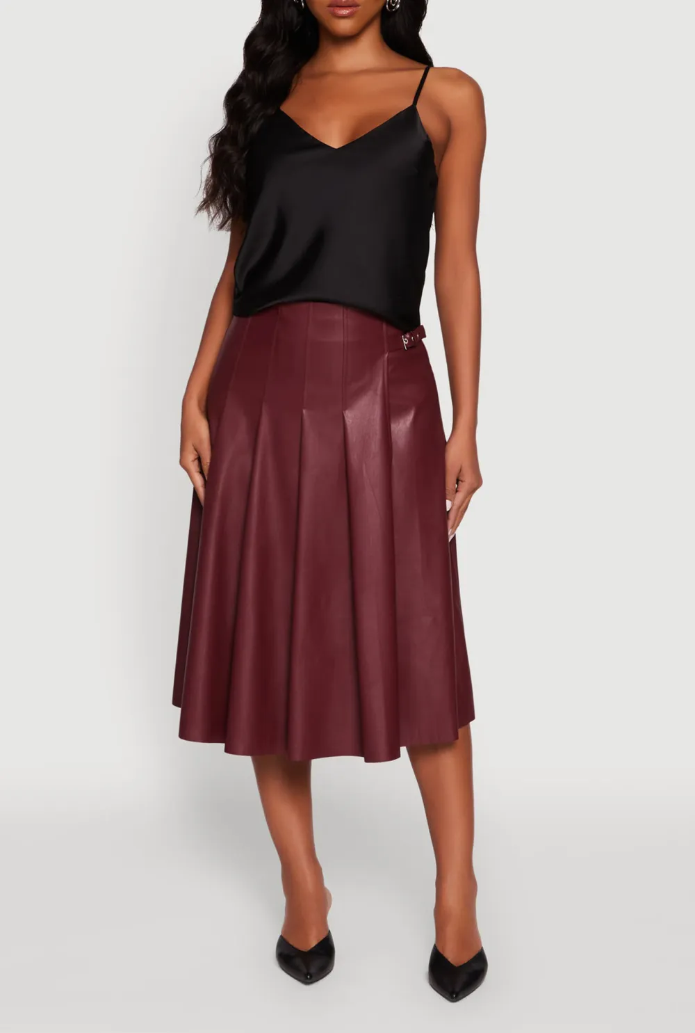 Leather Midi Skirt