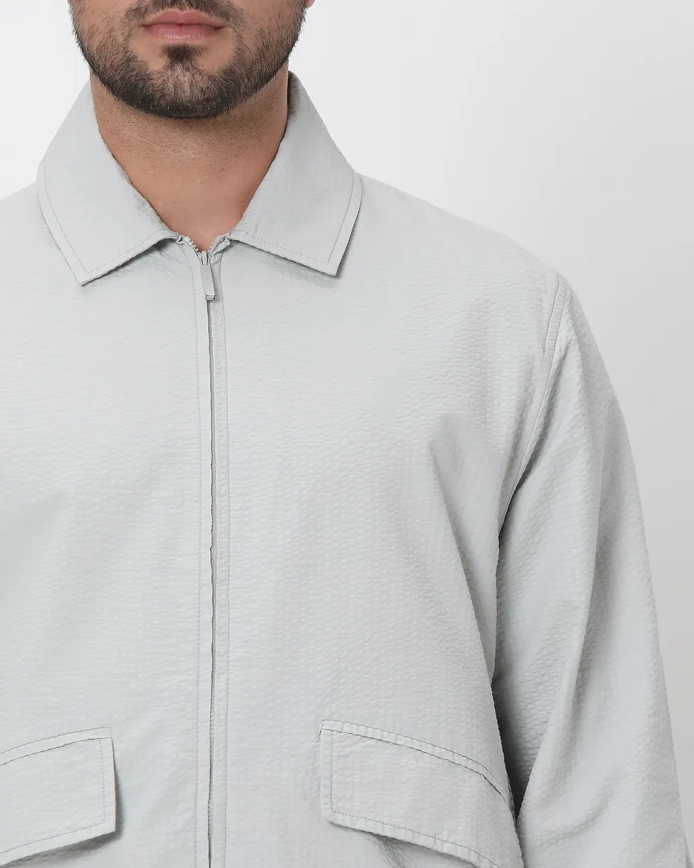 Versatile Comfortable Slim-Fit Beige Cotton Jacket