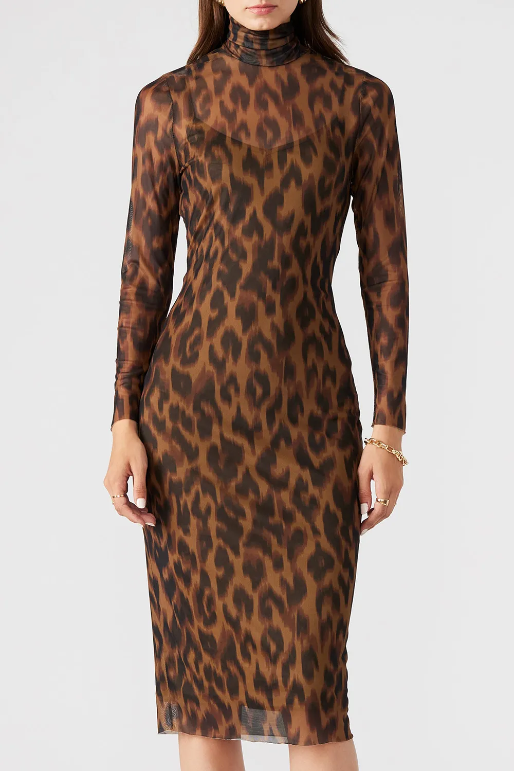 EFFORTLESS DRESS LEOPARD