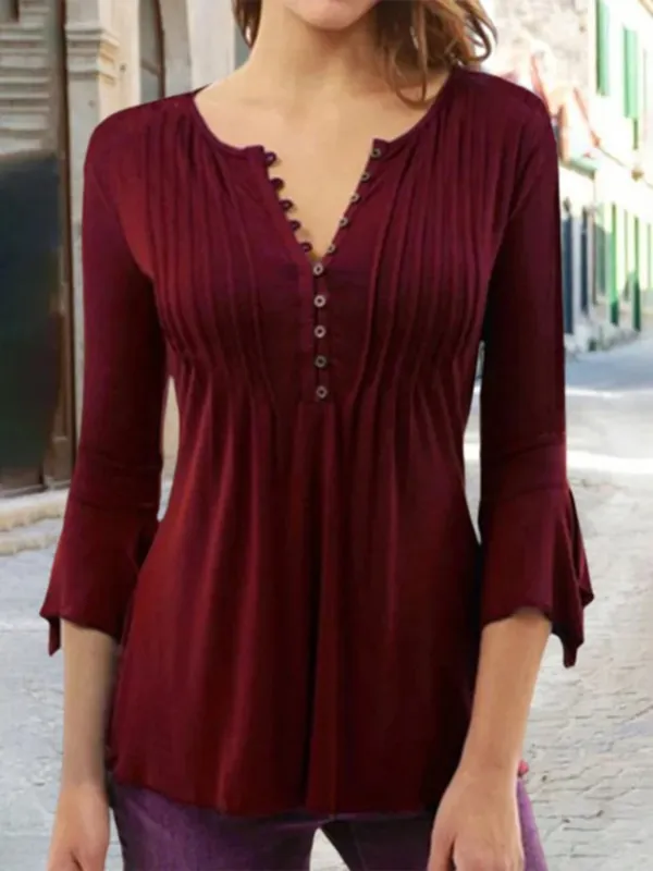 Women Casual Plain Spring Micro-Elasticity Daily Regular Fit Jersey Crew Neck T-shirt