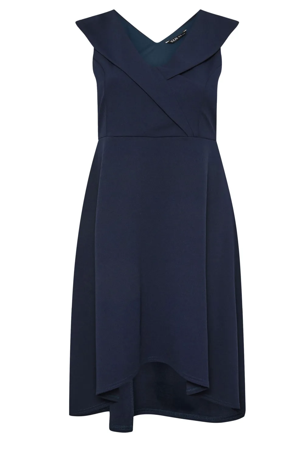 YOURS LONDON Curve Navy Blue Tuxedo Style Dress