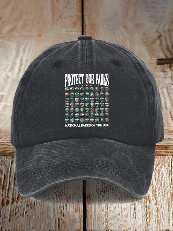 Protect Our Parks Badges Comfort Colors Baseball Caps