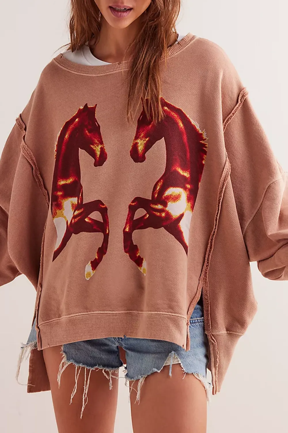 Oversized Graphic Print Sweatshirt