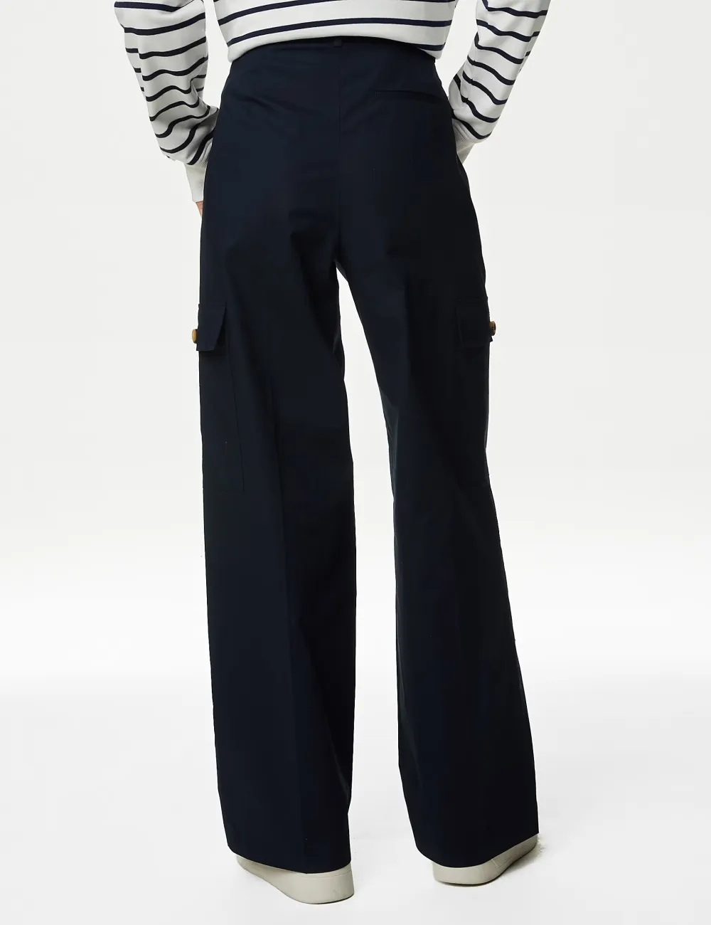 Cotton High Waisted Trousers