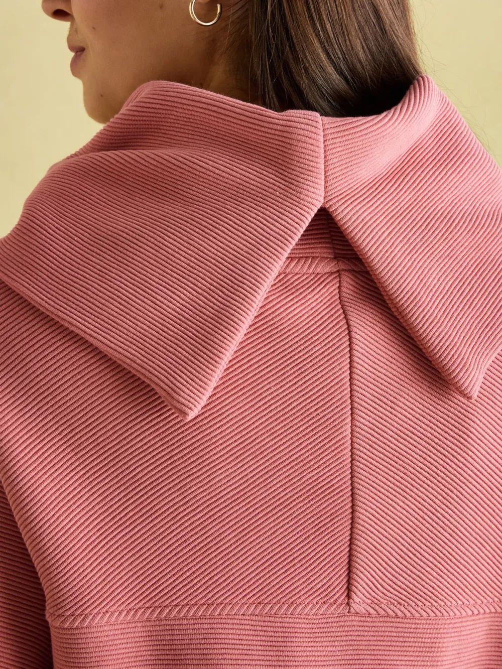 Pink Cowl Neck Sweatshirt