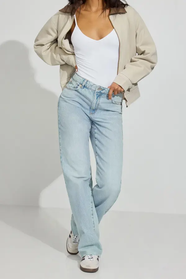 Retro Straight Light Blue Jeans