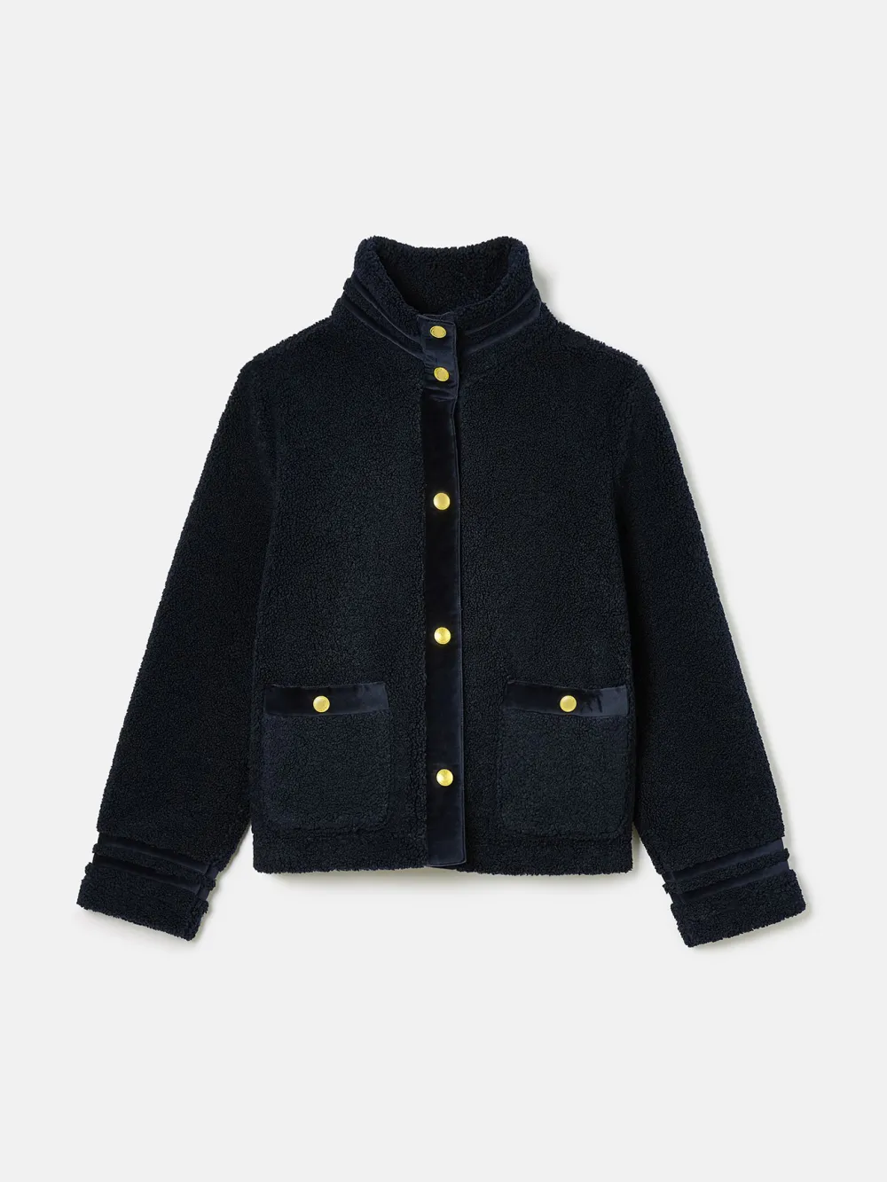 Navy Fleece Long Sleeve Jacket